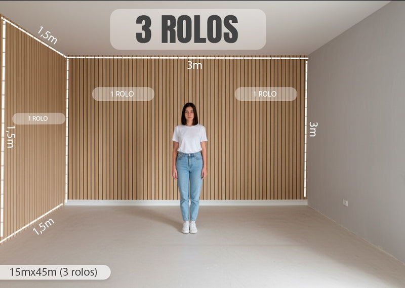 Papel de Parede Adesivo Ripado