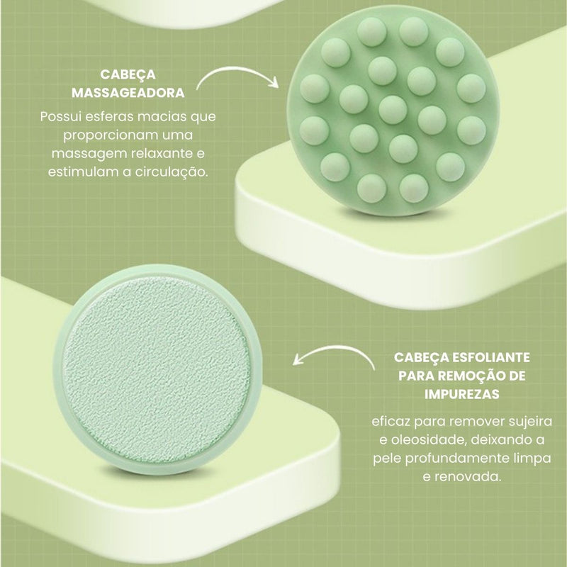 Escova de Banho Elétrica 5 em 1 Limpa Esfolia Massageia Ensaboa