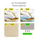 Kit 10 Placas Autoadesivas 3D Estampadas