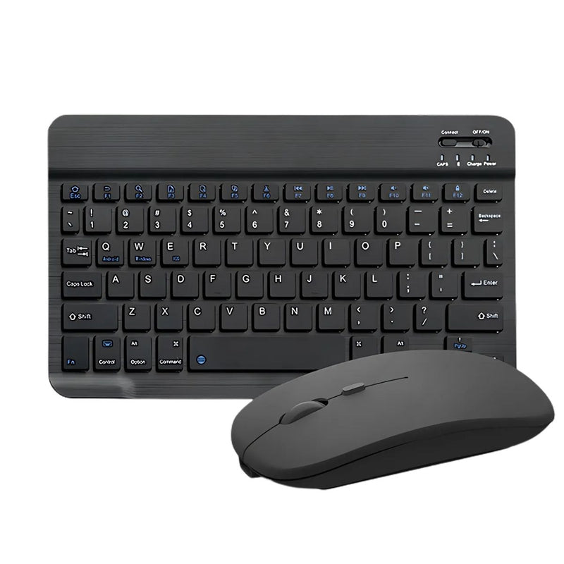 Kit Teclado E Mouse Bluetooth Sem Fio Mini Tablet Celular