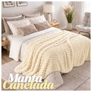 Manta Canelada Soft Casal Cobertor