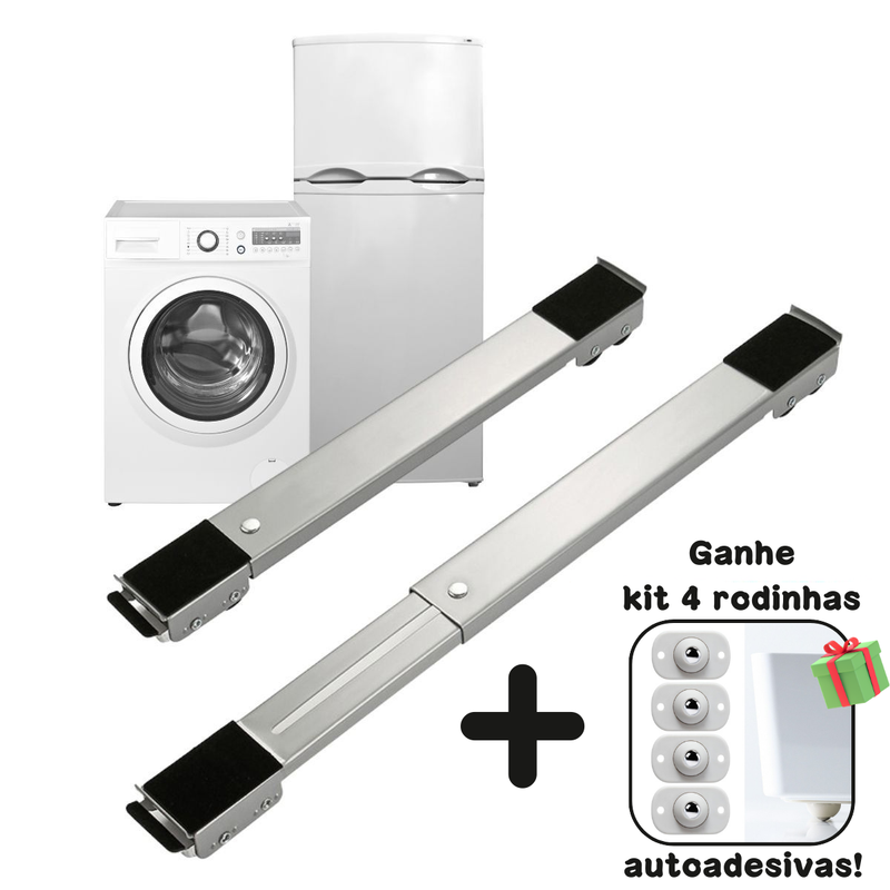 Suporte Com Rodinhas Base Ajustável Reforçado Para Eletrodomésticos