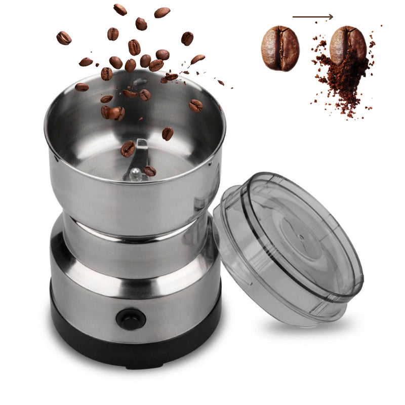 Moedor E Triturador De Café Grãos Eletrico Inox