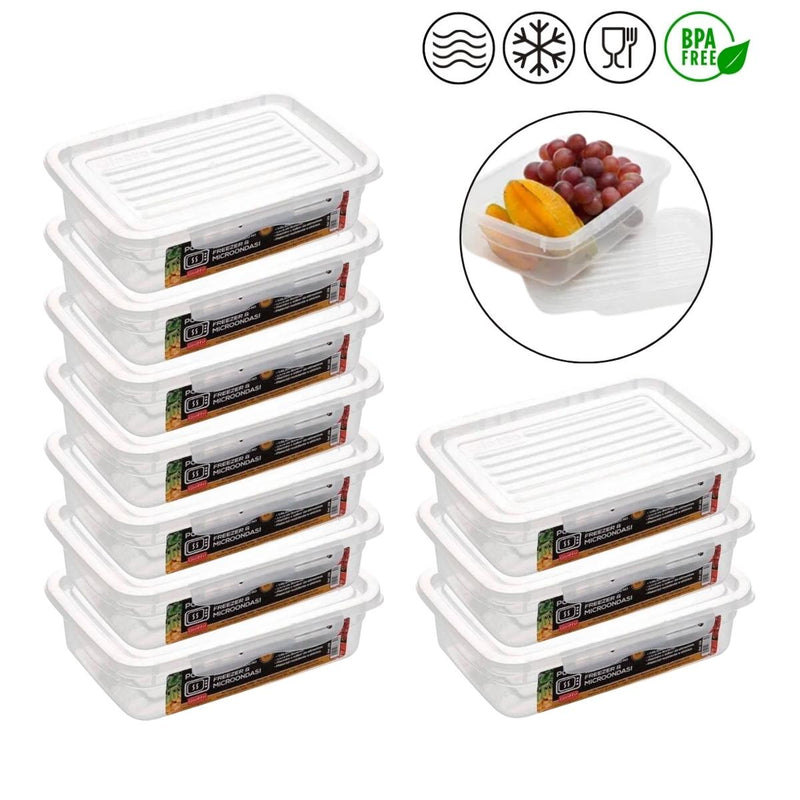 Jogo de Potes Kit 5 Pote Hermetico Alimentos Marmita Fit c/ Travas Microondas Freezer