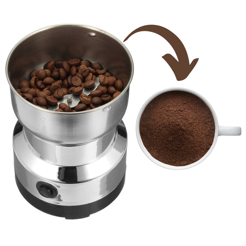 Moedor E Triturador De Café Grãos Eletrico Inox