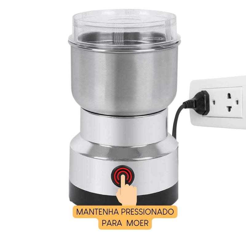 Moedor E Triturador De Café Grãos Eletrico Inox
